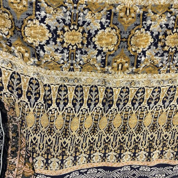 LUCKY BRAND Women's Blouse Top Boho Peasant Mixed Print Flutter Sleeve S - Picture 5 of 12